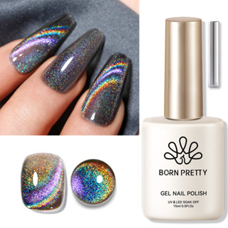 Born PRETTY Black Cat Eyes Magnetic Gel ยาทาเล็บ Glitter เล็…