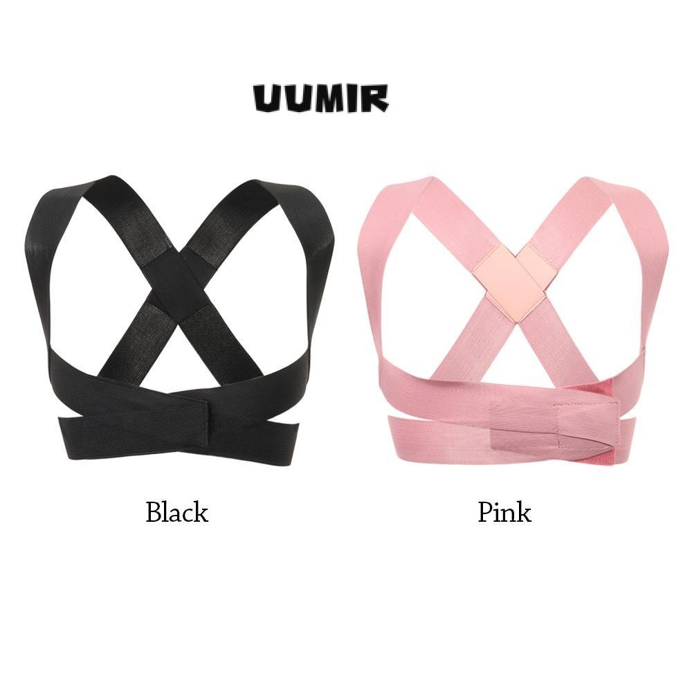 Uumir Corrector หลังค่อม,ที่มองไม่เห็น Breathable Posture Correction Brace,วางสไตล์ปรับสูง Tensile Cross Strap Upper Posture Brace สําหรับชายผู้หญิง