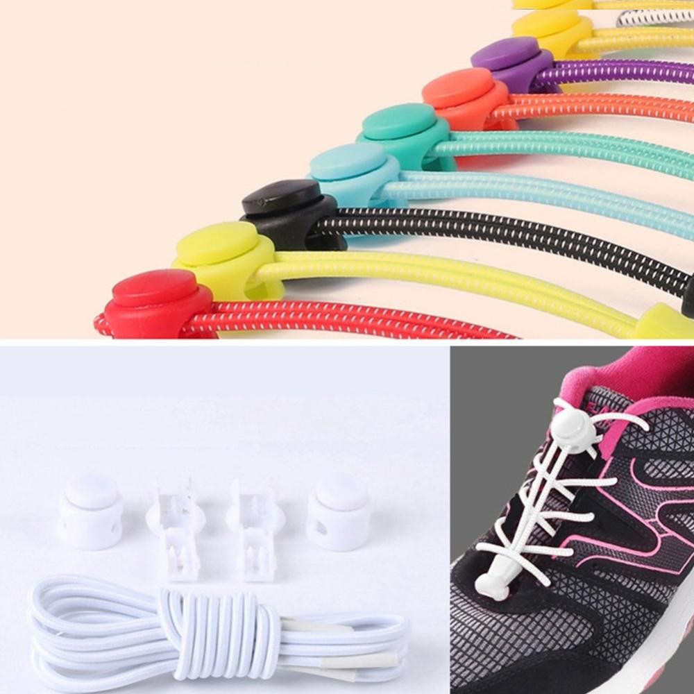 Gaofeng 1 คู่สีสัน Elastic Band รอบฤดูใบไม้ผลิหัวเข็มขัด Shoelaces ง่ายสะดวก No-tie Shoelaces Casual กีฬารองเท้าเชือกผูกรองเท้าสําหรับผู้ใหญ่เด็ก Q5T5[NVEP] ราคา ถูกที่สุด ดีลบีเคเค แกลเลอรีภาพที่ 3