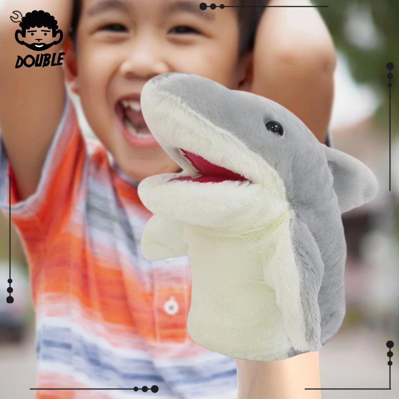 [ Shark Hand Puppet Toy Shark Toy สําหรับห้องนอน Shark Figurine Shark ตุ๊กตาของเล่นสําหรับโซฟาเด็ก