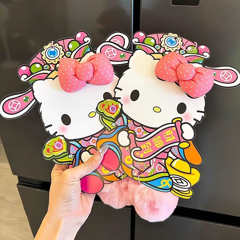 จี้ห้อยประตูปีใหม่ Hello Kitty ปีใหม่ 2025 เทศกาลฤดูใบไม้ผลิ จี้งู การจัดวางบรรยากาศประตูปีใหม่ - รูปที่ 5