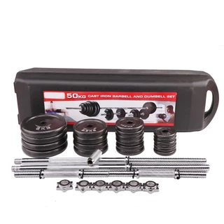 keepgoingmax ดัมเบล บาร์เบล 50 Kg ชุดยกน้ำหนัก โครเมี่ยม พร้อมกล่อง (Chromed Barbell Set 50 kg)