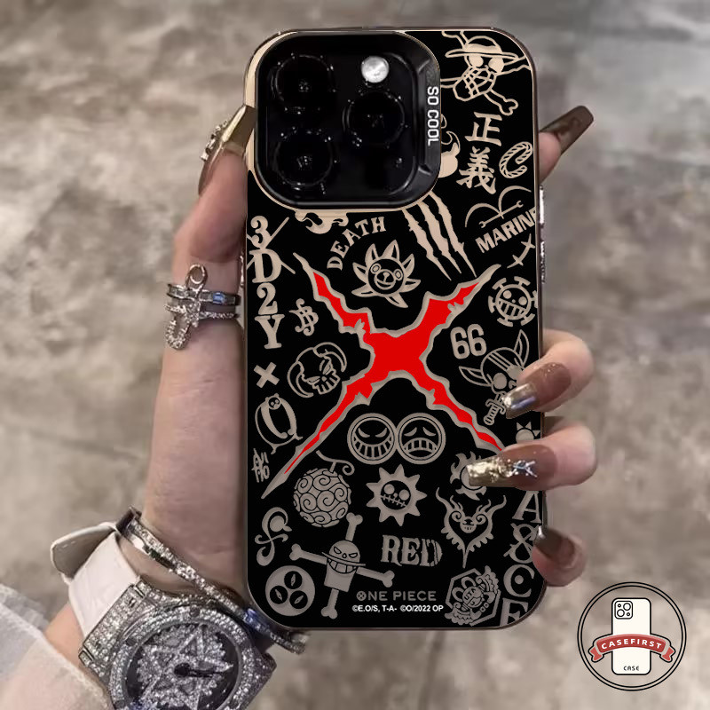 การ์ตูนเท่หนึ่งชิ้นกราฟฟิติการทานุ่ม เคส Redmi 9A 12 13C 10A 12C 9C NFC 10C 9T Note 13 11 11s 8 9 10 Pro Max Mi 11 Lite