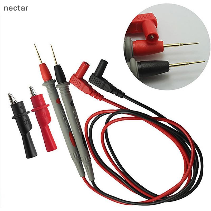 Tar 2 ชิ้น/เซ็ตเข็มซิลิโคนลวด gold-plate Tip Probe ทดสอบตะกั่ว Pin Universal Digital Multimeter Tester Lead Probe ลวดปากกา N