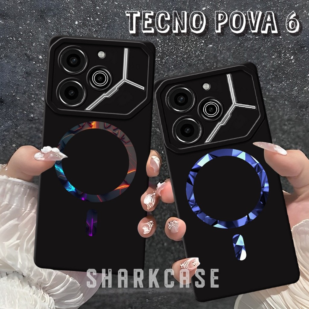 HP [SC] เคส TECNO POVA 6 4G / POVA 6 5G / POVA 6 PRO 5G / POVA 5 / POVA 5 PRO ล่าสุด Apple Logo Moti