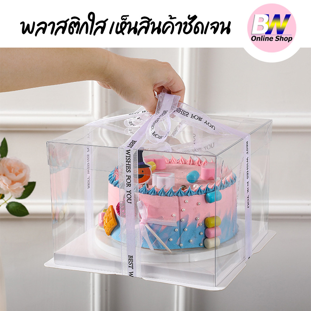 กล่องใสใส่เค้ก กล่องเค้กทรงสูง 1ปอนด์ 2ปอนด์ 3ปอนด์ กล่องเค้กคุ๊กตา - รูปที่ 2