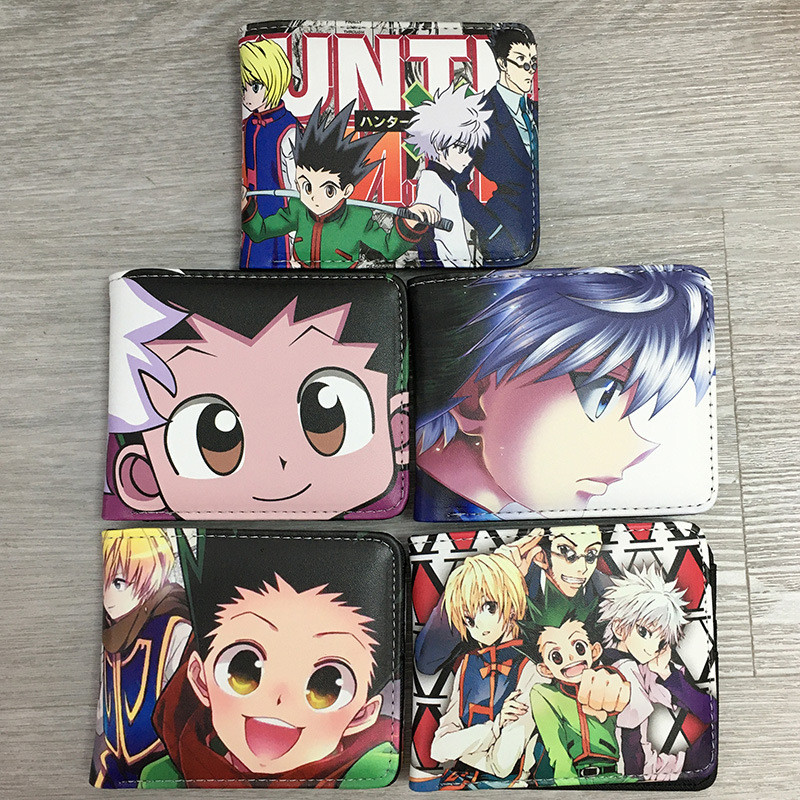 Hunter X Hunter Wallet Kurapika Gon Kids Bifold PU Coin Purse Compact Cartoon Card Holder