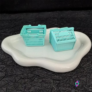 YosunLan] 1/12 ตะกร้าช้อปปิ้งตุ๊กตาตะกร้าเก็บตุ๊กตาซูเปอร์มา…