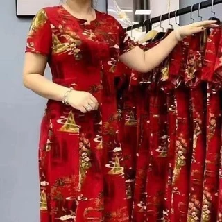 ชุดเดรสพิมพ์ลายสำหรับผู้หญิง แขนสั้นคอกลม ทรงเอหลวม สไตล์ลำลอง เหมาะสมกับฤดูร้อน
