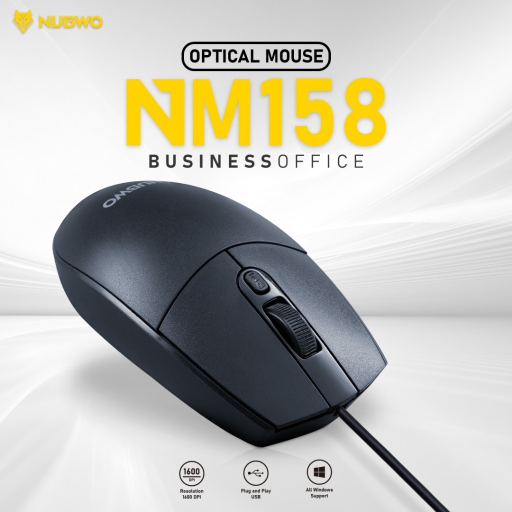 ส่งเร็ว  NUBWO NM158 Optical Mouse USB เมาส์ มีสาย เม้าส์ทำงาน เม้าส์เล่นเกม ปรับDpi ได้ 3 ระดับ ราคา ถูกที่สุด ดีลบีเคเค แกลเลอรีภาพที่ 2