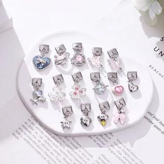 สร้อยข้อมือลายผีเสื้อและหัวใจสไตล์อิตาลี สแตนเลสขนาด 9 มิลลิเมตร เครื่องประดับย้อนยุคเพิ่มบุคลิกภาพ