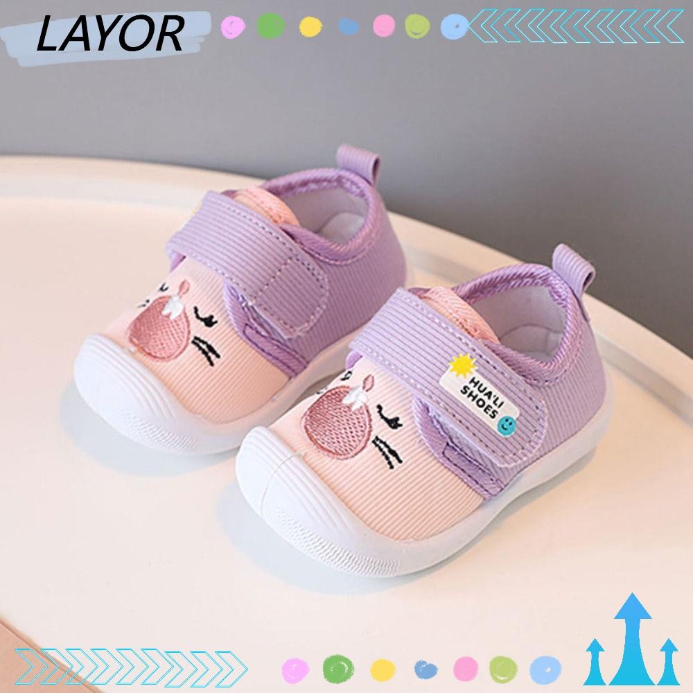 LAYOR รองเท้าหัดเดินเด็กวัยหัดเดิน,Breathable Soft Sole Squeakyรองเท้าผ้าใบ,Creative Anti Kickingการ์ตูนรองเท้าสบายๆกันลื่นทารก