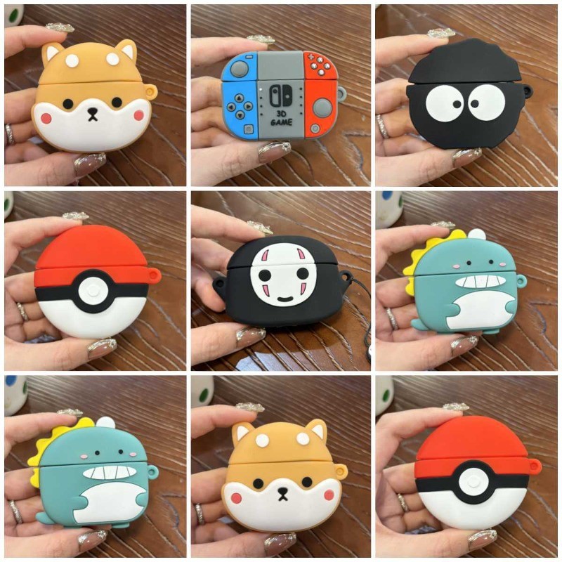 เคสการ์ตูนสําหรับ QCY C50 กรณีการ์ตูนซิลิโคนหูฟังไร้สายฝาครอบป้องกัน