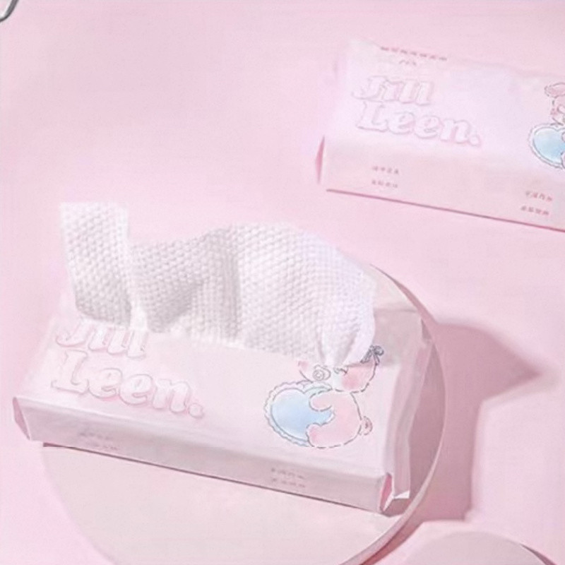 JILL LEEN จิล ลีน เครื่องสําอางผ้าฝ้ายล้างหน้าผ้าขนหนูทิ้งล้างหน้าผ้าขนหนูทําความสะอาดใบหน้าใบหน้านุ