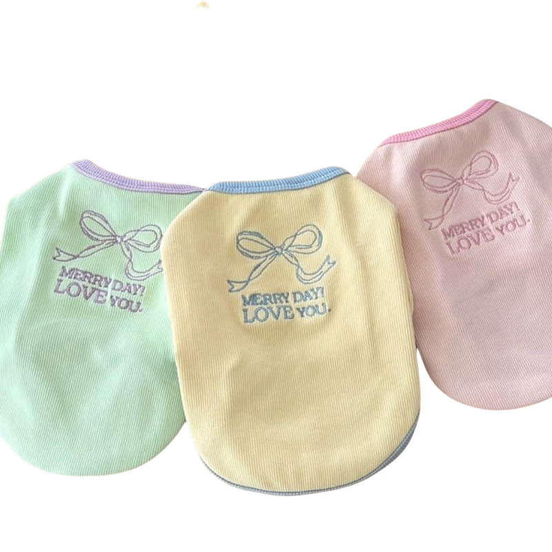 สัตว์เลี้ยงที่เรียบง่ายเสื้อกั๊กระบายอากาศสบายเสื้อกั๊กสุนัขฤดูร้อนบางสไตล์ระบายอากาศเสื้อผ้าสัตว์เลี้ยงขนาดเล็กขนาดกลางสุนัขต่อต้านขุยแมวเสื้อกั๊กบิชอนเสื้อกั๊กที