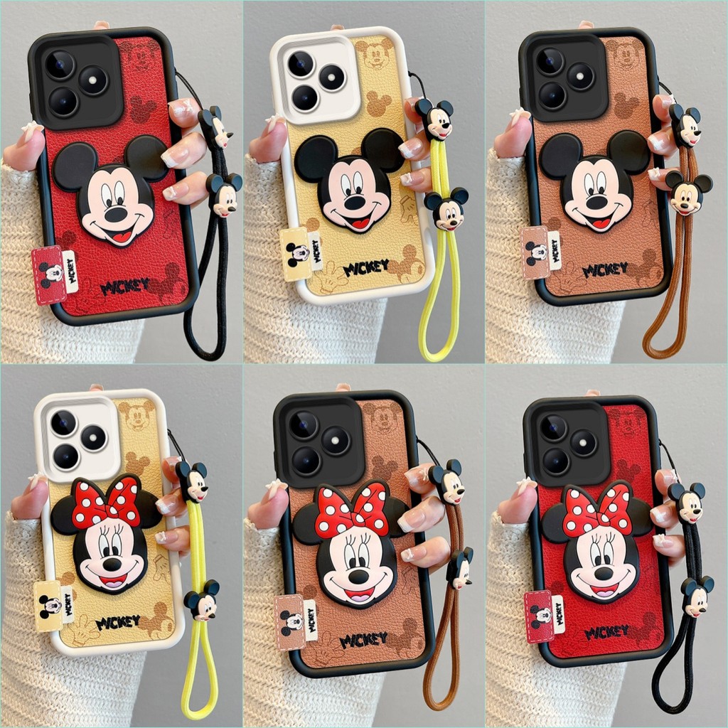 เคส Realme C63 C61 C53 C51 หนังน่ารักอะนิเมะซิลิโคนนุ่มกรณีโทรศัพท์