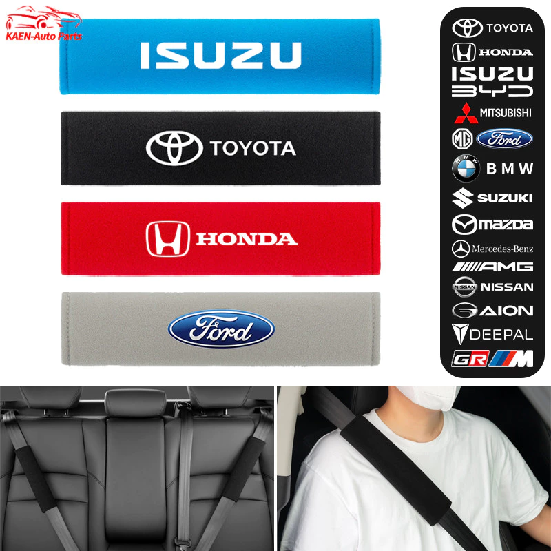 2ชิ้น สากลรถเข็มขัดนิรภัย ปลอกหุ้มเข็มขัดนิรภัยรถยนต์ Toyota Honda Isuzu ปลอกหุ้มเข็มขัดนิรภัย ระบายอากาศได้ดี สําหรับรถยนต์ ปลอกสวมหุ้ม สําหรับสายในรถ สาย อุปกรณ์ตกแต่งรถยนต์