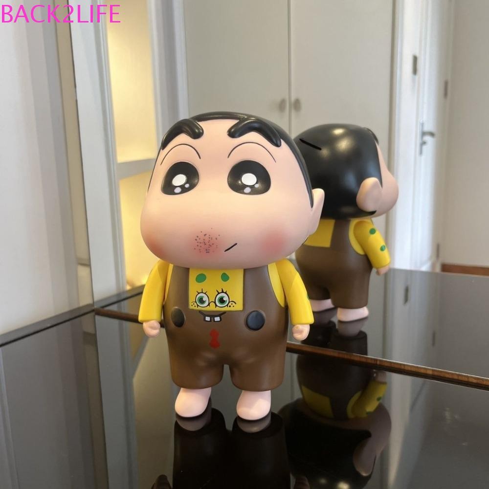 Back2life กระ กระปุกออมสินเครยอนชินจัง, ถังออมทรัพย์ขนาดใหญ่เครยอนชินจังกล่องเงิน,การ์ตูนสร้างสรรค์ตกแต่งสะสมเครยอนชินจังกล่องเก็บเหรียญเงินสด