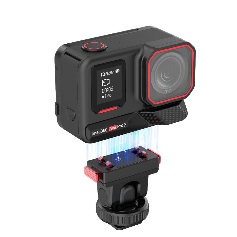 Magnetic Quick Release Mount สําหรับ Insta360 Ace Pro 2,Magnetic Mount ฐาน Insta360 อุปกรณ์เสริมอลูมิเนียมขาตั้งกล้องอะแดปเตอร์ Mount Cold Boot ขยายอะแดปเตอร์
