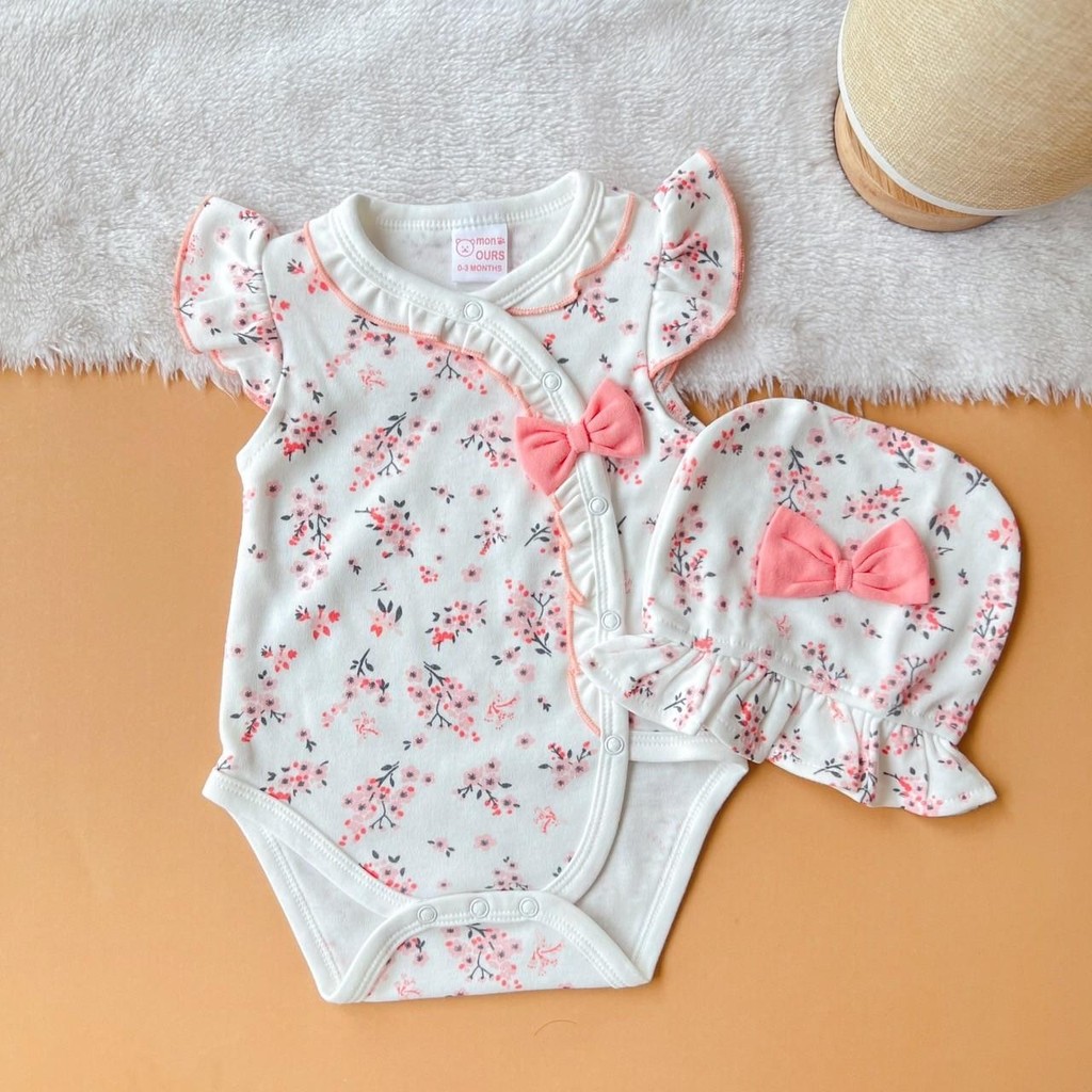 Baby Jacky (งานไทย) ชุดตรุษจีนบอดี้สูทเด็กอ่อน ชุดอาตี๋ ชุดอาหมวย มาพร้อมกับหมวก/โบว์ งานลูกสาว ผ้าคอตตอน น่ารัก - รูปที่ 4