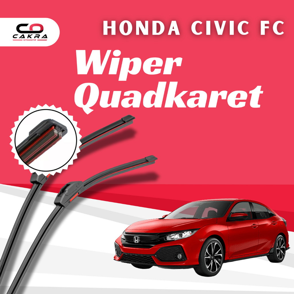 Quad Blade Wiper 4 ยาง 1 ชุด 2 ชิ้นซ้ายขวาสําหรับรถยนต์ Honda Civic FC W601