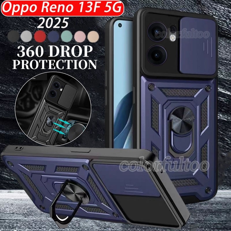 Oppo Reno 15F ดึงกลับเลนส์กล้องสําหรับ Oppo Reno 15 13 14 Pro 13Pro 13F 14F Reno15F 4G 5G เคสโทรศัพท์เกราะแข็งกันกระแทกขาตั้งผู้ถือปกหลัง