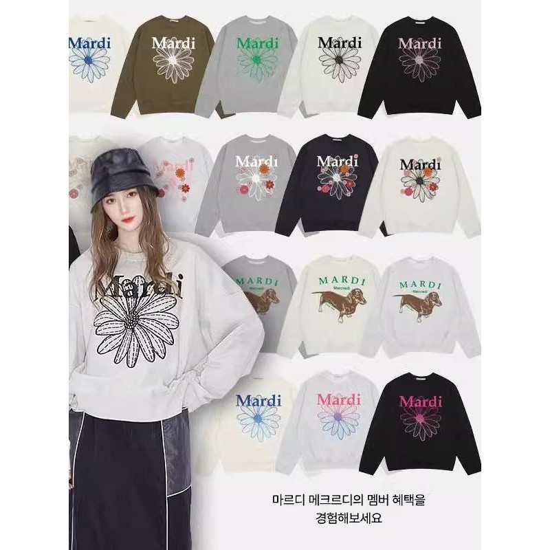 เสื้อฮูดี้ Mardi เสื้อแขนยาวที่ต้านหนาว สเวสเตอร์พิมพ์โลโก้ Mardi เสื้อชั้นบนทำจากผ้าฝ้าย 100% ที่มี