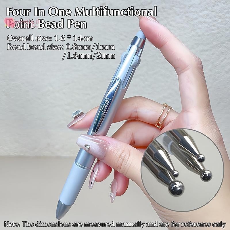 RENBG Nail Point ปากกา 4-in-1 Embellishment หมุนเล็บภาพวาดแปรงตัวอักษรออกแบบ Art เครื่องมือเล็บ Tip Dot Paint TH