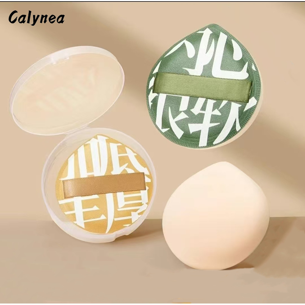 CALYNEA พัฟแต่งหน้า พัฟแป้งฝุ่น พัฟคุชชั่น ทรงหยดน้ำ ขนาดใหญ่ หนานุ่มไม่ระคายผิว