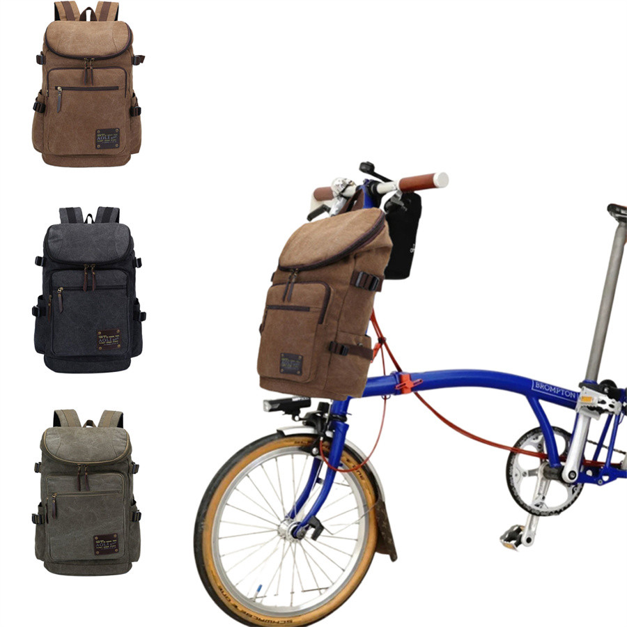 Litepro จักรยานด้านหน้ากระเป๋า 31L ความจุขนาดใหญ่แล็ปท็อปกระเป๋าเป้สะพายหลังผ้าใบกีฬากลางแจ้งสําหรับ Brompton/Dahon กระเป๋า