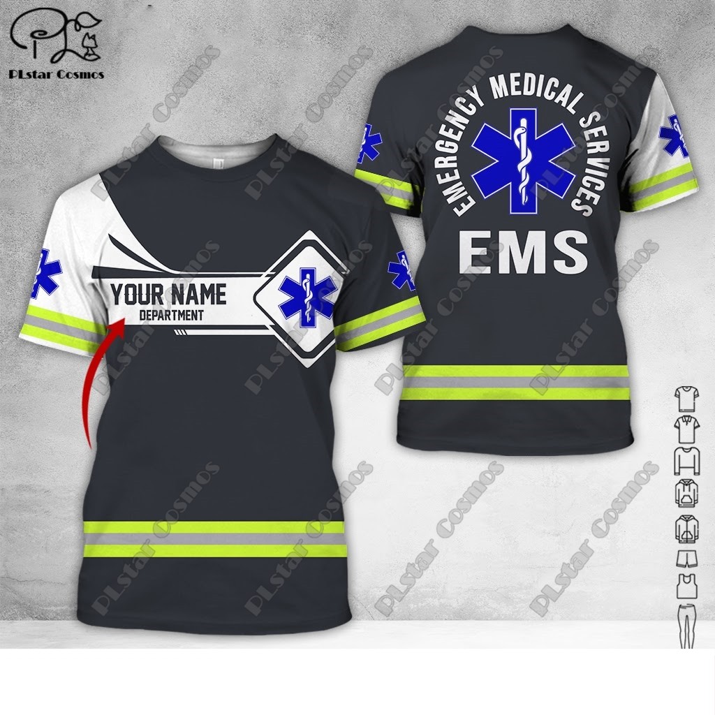Plstar Cosmos EMS ฉุกเฉินบริการทางการแพทย์ 3D พิมพ์แฟชั่นใหม่ฤดูร้อนเสื้อยืดแขนสั้น Tee ผู้ชาย/ผู้หญิง Casual Streetwear 1
