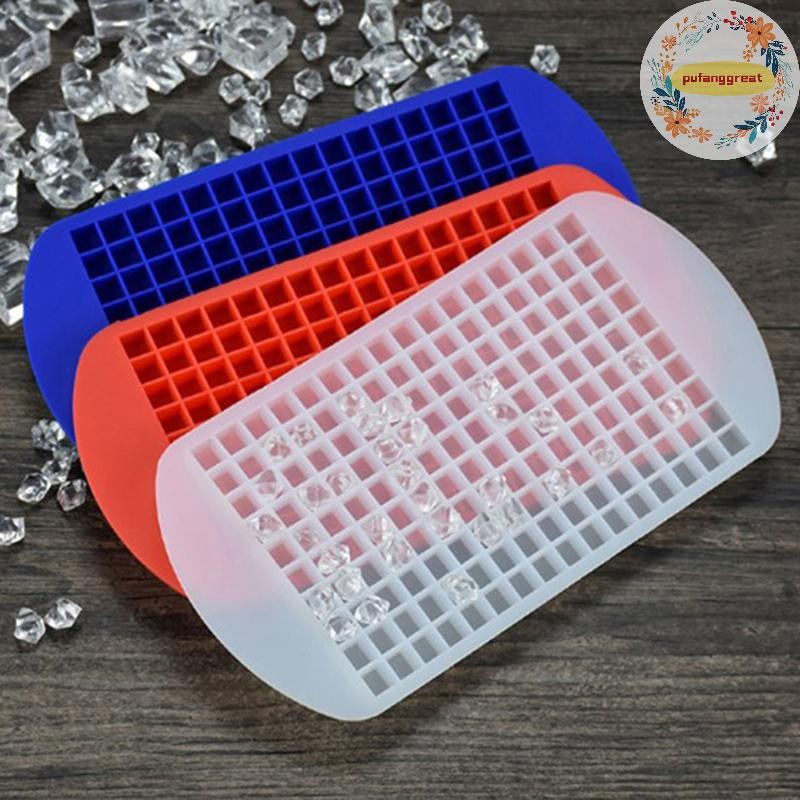 Pufanggreat ถาดน้ําแข็ง 160 กริด 1X1 ซม.ซิลิโคนผลไม้ Cube แม่พิมพ์ก้อนน้ําแข็งขนาดเล็ก TH