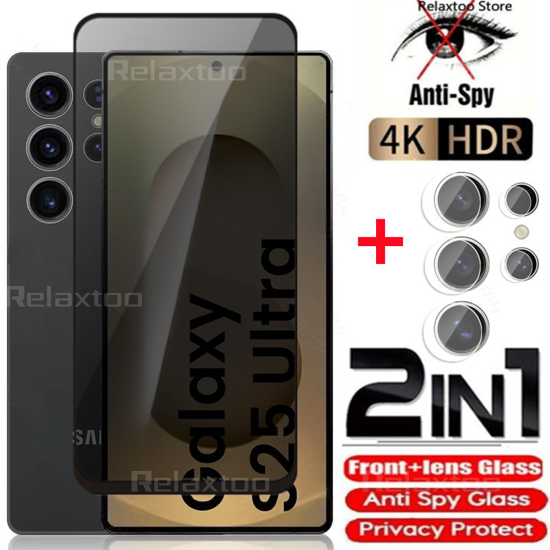 Samsung S25Ultra 5G 2IN1 Curved Privacy Screen Protect Glass Film For Samsung Galaxy S25 Ultra Plus 
