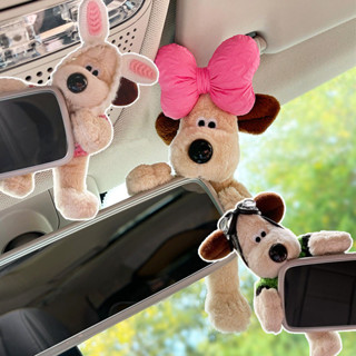 ฝาครอบกระจกมองหลังรถยนต์ ตุ๊กตาสุนัขน่ารัก การ์ตูนน่ารัก กระ…