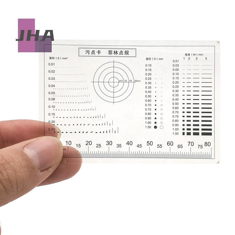 [JHA] Gauge Point Gauge ฟิล์มใส คราบการ์ดparison คราบ Crack Contrast PET Dot Line พื้นผิวการตรวจสอบคุณภาพใหม่