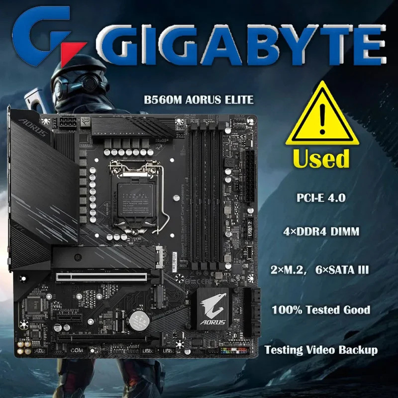 Gigabyte B560M AORUS ELITE เมนบอร์ด LGA 1200 DDR4 128GB M-ATX สําหรับ Intel B560 เดสก์ท็อปเมนบอร์ด M