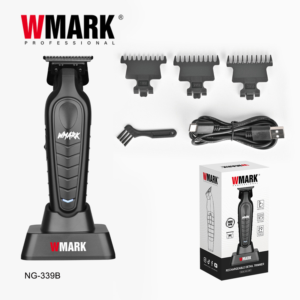 WMARK แกะสลัก clipper ไฟฟ้า pusher ขายร้อนผม clipper ชาร์จผม clipper ร้านทําผม NG-339