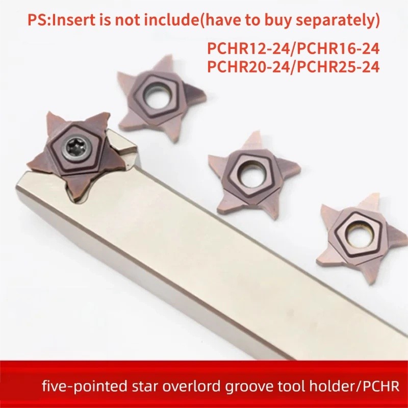 1 PC CNC slot และผู้ถือเครื่องมือตัดห้าเหลี่ยม star overlord slot ผู้ถือเครื่องมือ PCHR ด้านนอกวงกลม
