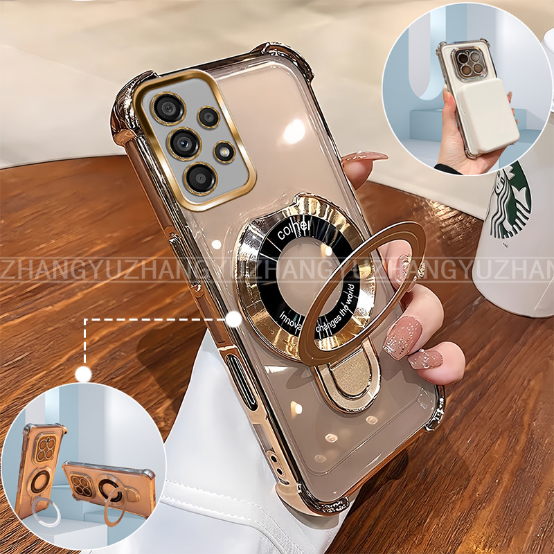 สําหรับ Samsung A13 A23 4G 5G เคสโทรศัพท์ 2025 ใหม่วงเล็บแม่เหล็กกันกระแทกอุปกรณ์เสริมฝาครอบ SZ23