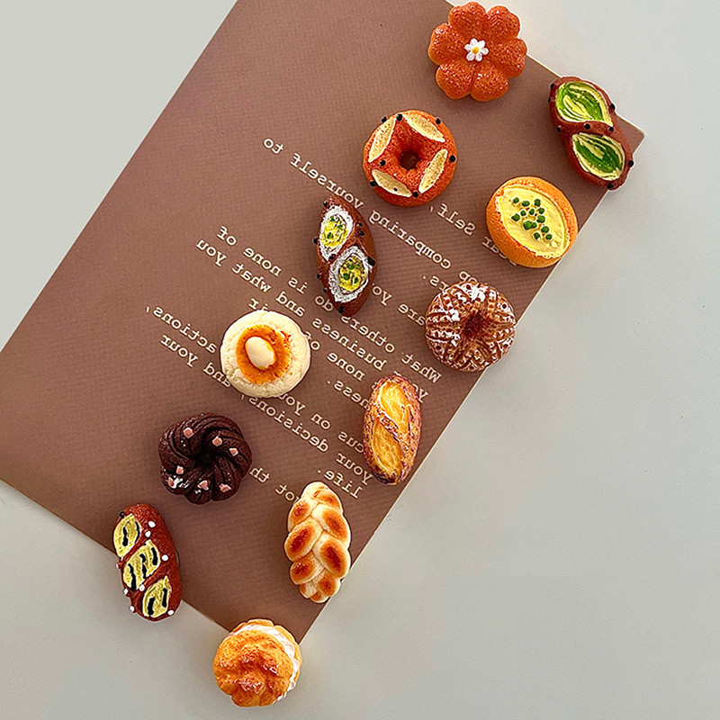 แม่เหล็กติดตู้เย็นอาหารขนมปังรูปร่างจําลองตู้เย็นแม่เหล็กตกแต่งเครื่องประดับตกแต่งบ้าน