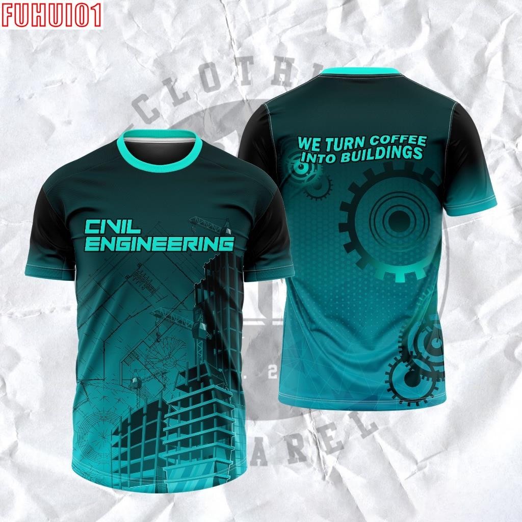 กางเกงขาสั้นและเสื้อยืดพรินต์ สำหรับผู้ชายและผู้หญิง ออกแบบโดยวิศวกรรมโยธามาตรฐานสูง