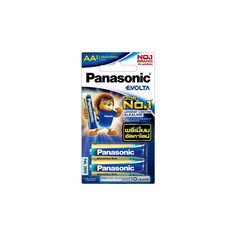 ถ่านไฟฉาย Panasonic Evolta LR6EG/2BN AA แพ็ค 2 ก้อน