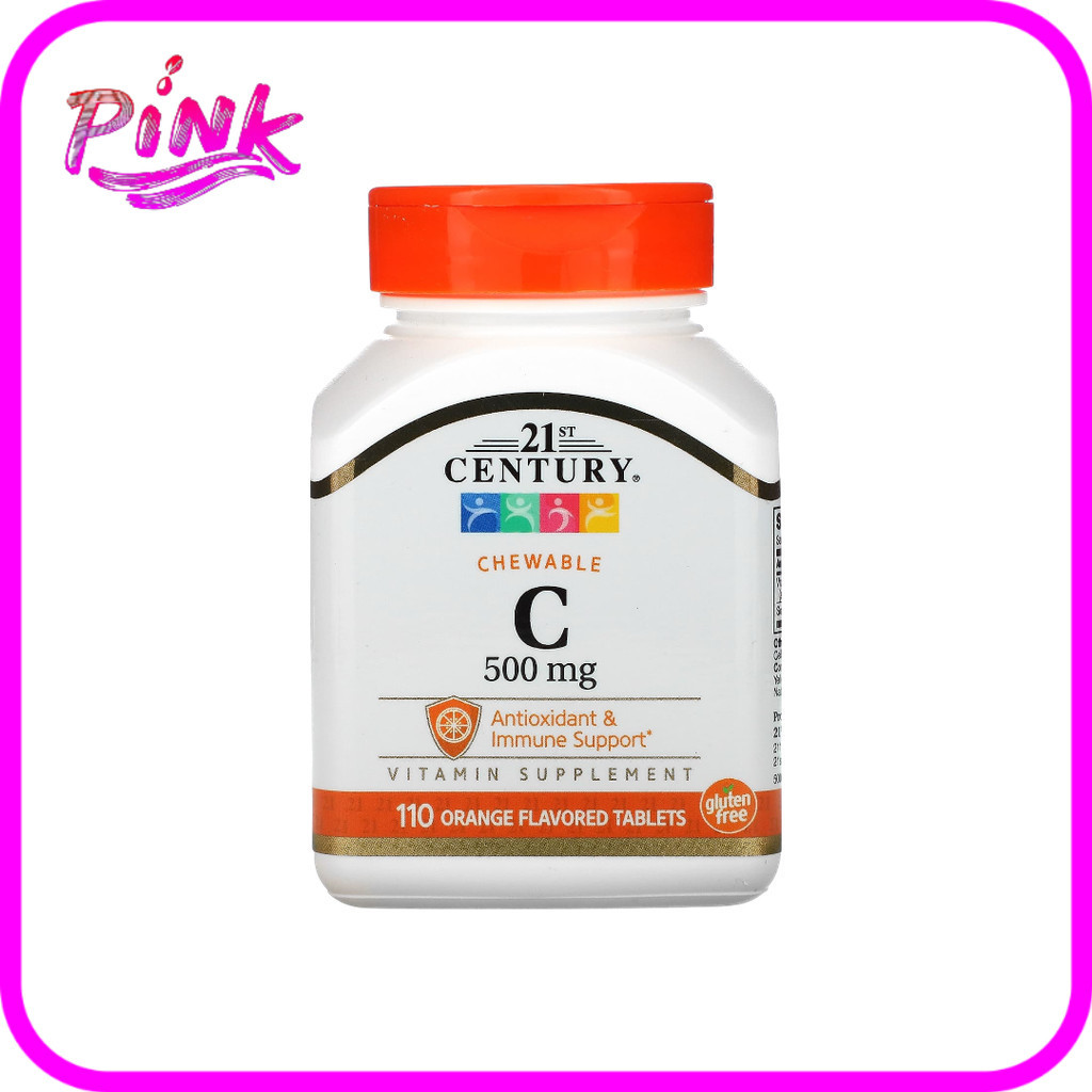 21st Century Chewable C Orange Flavor 500 mg, 110 Tablets
