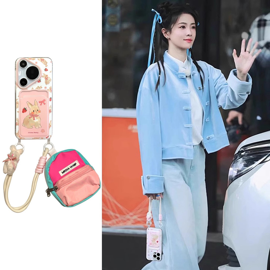 KB577 สําหรับ iPhone 16 PRO MAX กรณี 15 Pro 14 PLUS 13 PRO MAX กรณี 12 11 XS MAX XR 7 8 PLUS ins สไตล์เกาหลี Anti-fall Lanyard แฟชั่นการ์ตูนสาวน่ารักโทรศัพท์ป้องกันกรณี