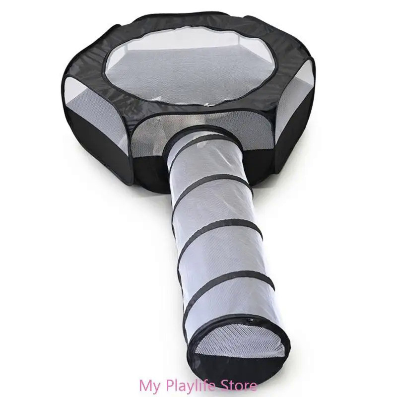 Collapsible Cat Tunnel & Cube for Pet Dogs Hideaway Play Tunnel Playpen Toy Tunnel Tube Playtent Pet