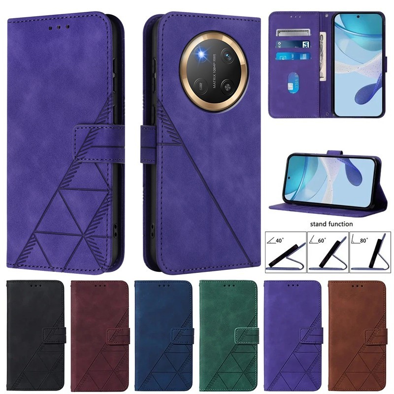 สําหรับ Honor X9C 5G กรณีเรขาคณิตกระเป๋าสตางค์หนังสําหรับ Honor X9C สมาร์ทกรณี Honor X9b X9a X9 X8C 