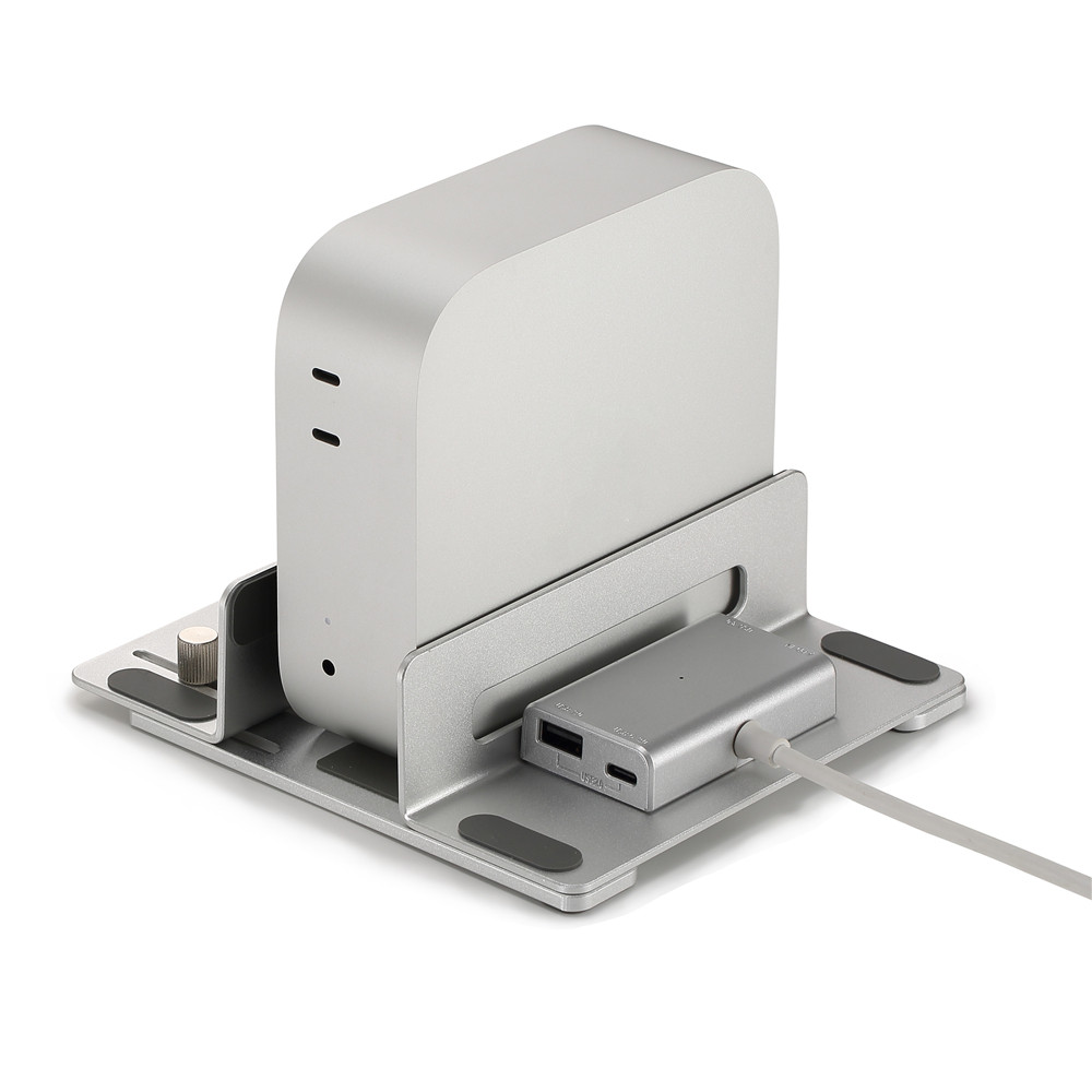 ฐานอลูมิเนียมอัลลอยด์สําหรับ Mac Mini M4/M4 Pro 2024,ขาตั้งแนวตั้งสําหรับคอมพิวเตอร์โน้ตบุ๊ค,Anti Slip Bracket Cooling Base DIY อุปกรณ์เสริม