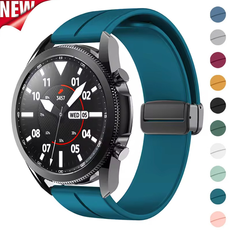 20 มม.22 มม.สายคล้องคอแม่เหล็กสําหรับ Samsung Galaxy watch 3/4/5/6/7/FE/classic/Pro/Gear s3 40 44 มม
