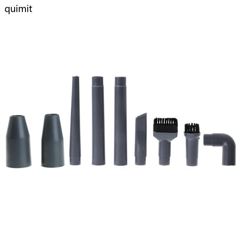 Quim 9 ชิ้นเครื่องดูดฝุ่นอุปกรณ์เสริมมัลติฟังก์ชั่นมุมชุดแปรงหัวฉีดพลาสติก