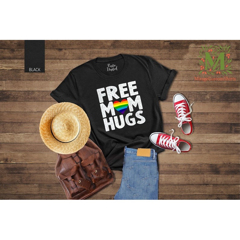 Free Mom Hugs Pride Month Shirt, LGBT Mom Shirt, Gay Pride Shirt, Pride Ally Shirt, Texas Pride Shirt, Queer Pride,